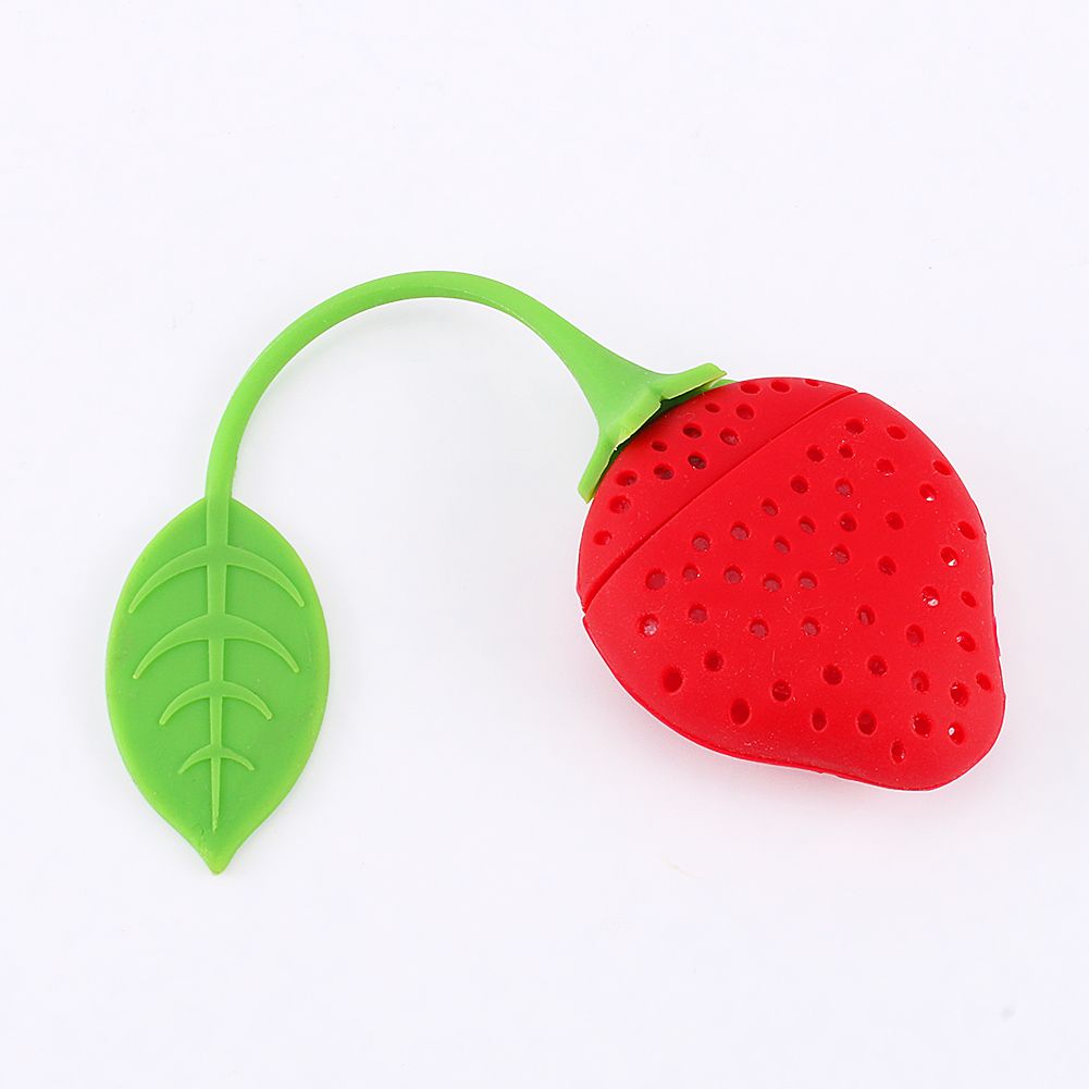 Silicone Creative Strawberry Shape Tea Leaf Strainer Herbal Spice Infuser Filter
