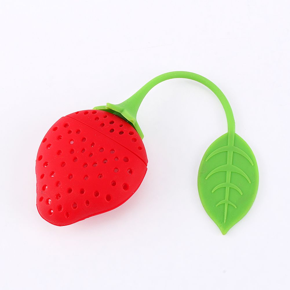 Silicone Creative Strawberry Shape Tea Leaf Strainer Herbal Spice Infuser Filter