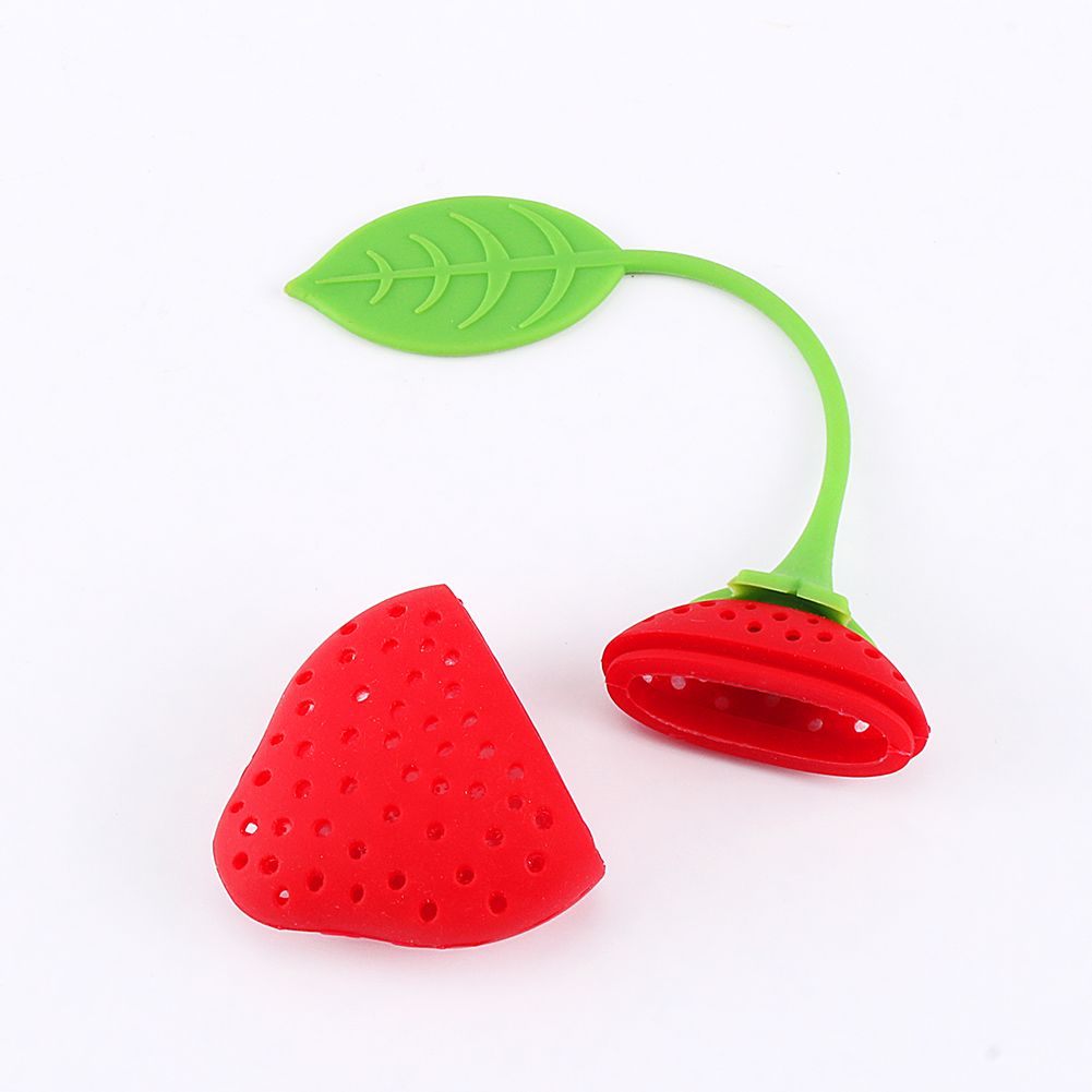Silicone Creative Strawberry Shape Tea Leaf Strainer Herbal Spice Infuser Filter