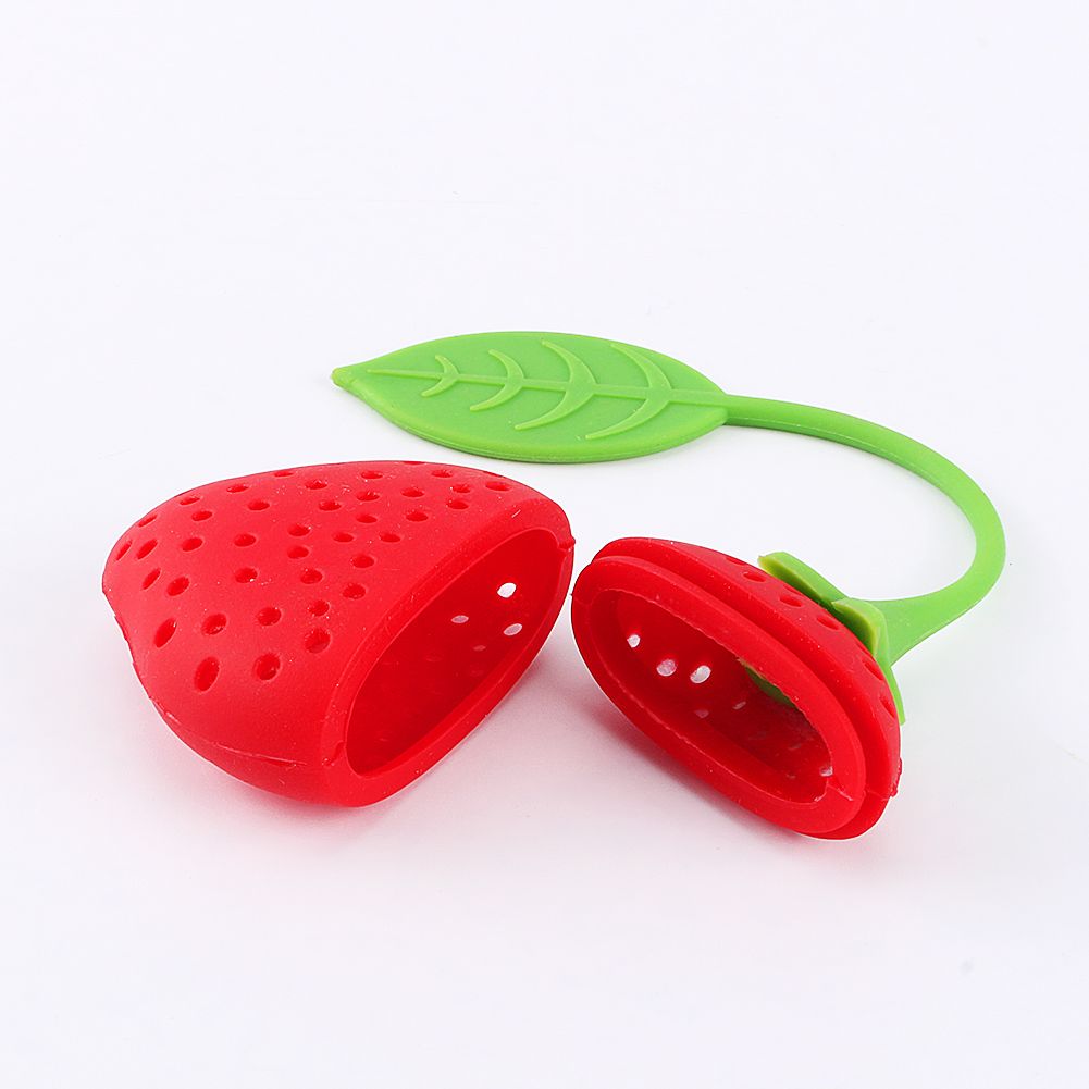 Silicone Creative Strawberry Shape Tea Leaf Strainer Herbal Spice Infuser Filter
