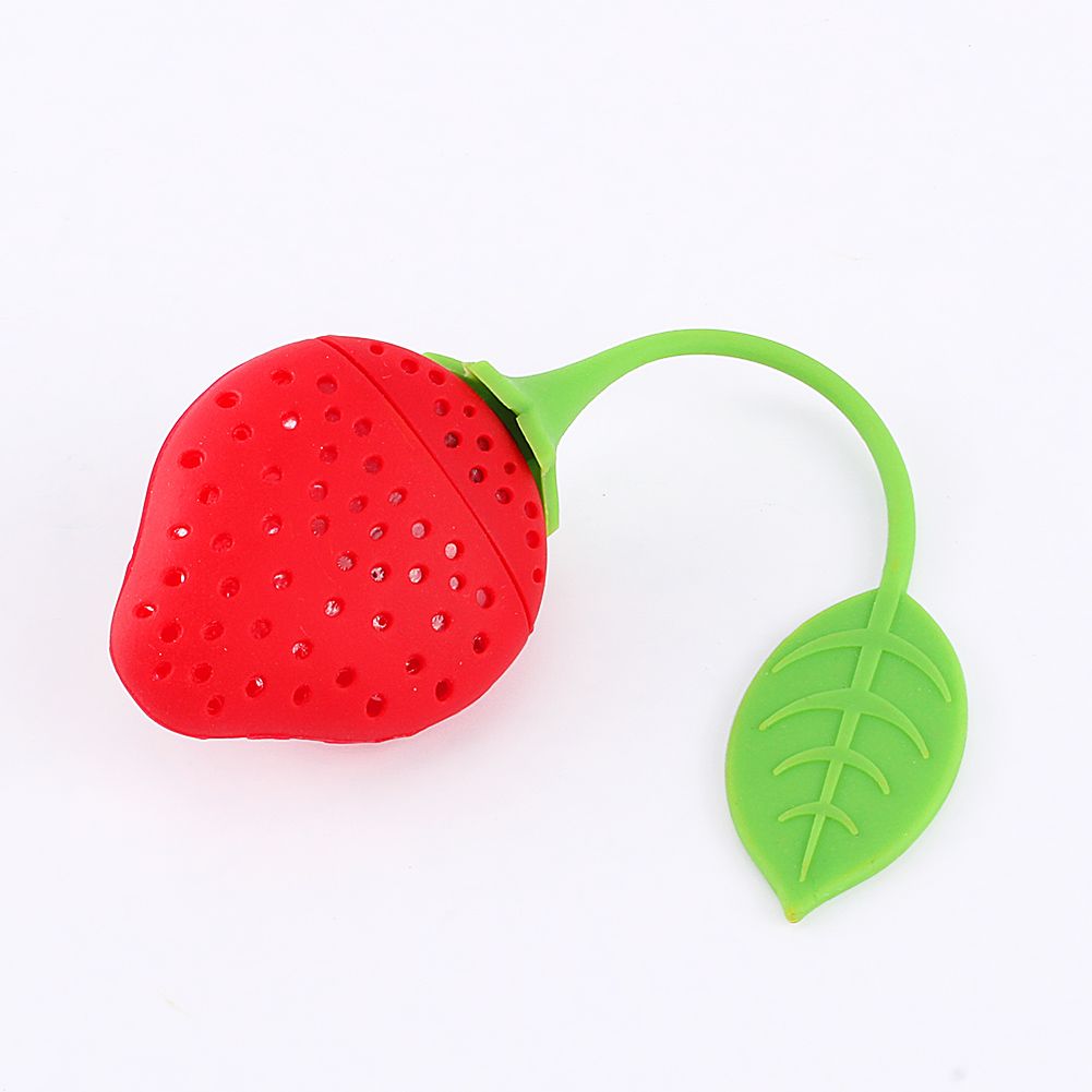 Silicone Creative Strawberry Shape Tea Leaf Strainer Herbal Spice Infuser Filter