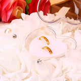 Romantic Rose Wedding Favors Heart Pearl Gift Ring Box Pillow Cushion - Front View