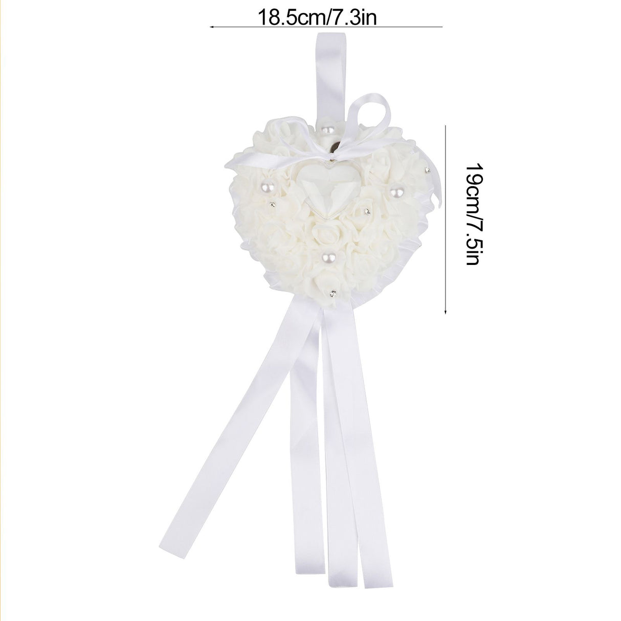 Romantic Rose Wedding Favors Heart Pearl Gift Ring Box Pillow Cushion