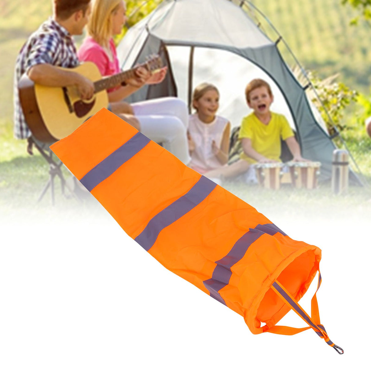 30" Polyester Windsock Outdoor Wind Measurement Sock Bag with Reflective Belt