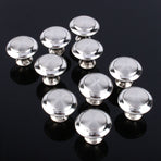 10Pcs Round Stainless Steel Cabinet Knobs Drawer Handles Cupboard Accessories