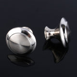 10Pcs Round Stainless Steel Cabinet Knobs Drawer Handles Cupboard Accessories
