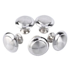 10Pcs Round Stainless Steel Cabinet Knobs Drawer Handles Cupboard Accessories