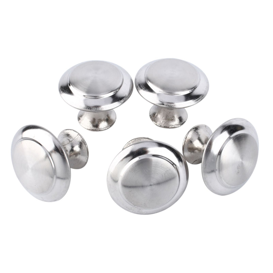 10Pcs Round Stainless Steel Cabinet Knobs Drawer Handles Cupboard Accessories