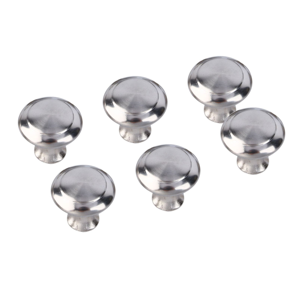 10Pcs Round Stainless Steel Cabinet Knobs Drawer Handles Cupboard Accessories