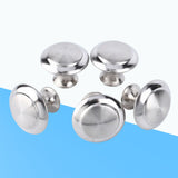 10Pcs Round Stainless Steel Cabinet Knobs Drawer Handles Cupboard Accessories - Extra Image