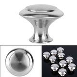 10Pcs Round Stainless Steel Cabinet Knobs Drawer Handles Cupboard Accessories