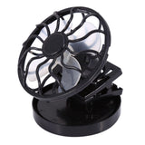 Electric Mini Clip on Solar Fan Air Conditioner Cooling Cell Fan Travel Camping Hiking Cooling