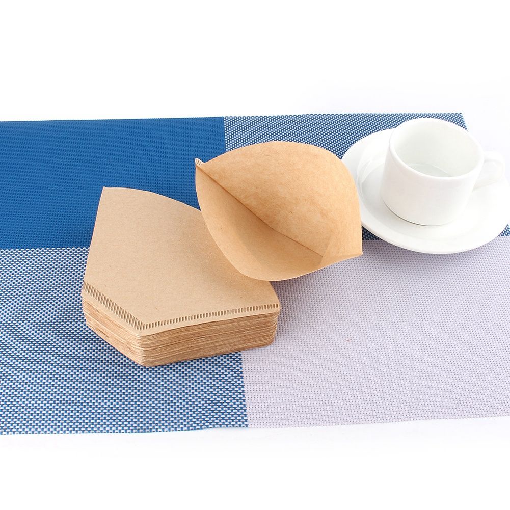 100x Unbleached Coffee Filter Papers Cones Cups Brewer Espresso Strainer Dripper