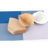 100x Unbleached Coffee Filter Papers Cones Cups Brewer Espresso Strainer Dripper - 45-Degree Angle