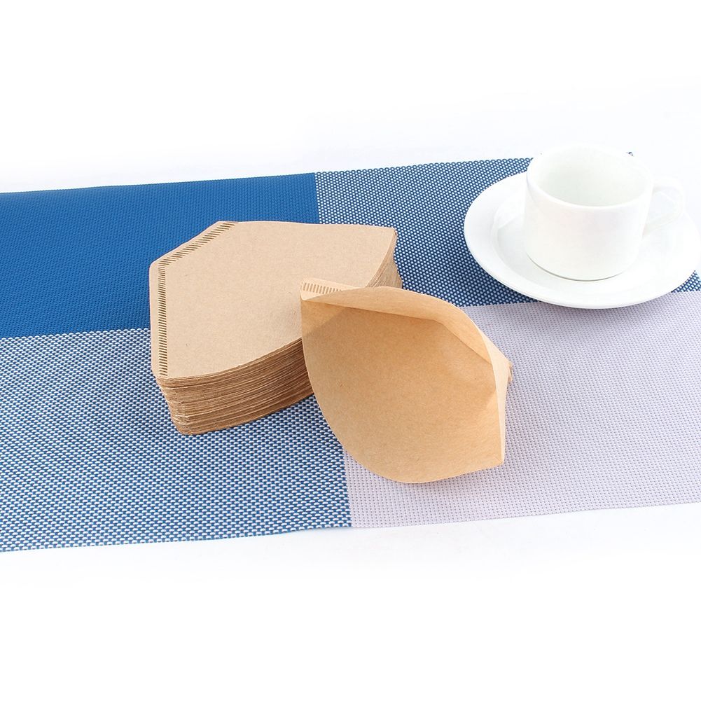 100x Unbleached Coffee Filter Papers Cones Cups Brewer Espresso Strainer Dripper