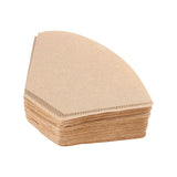 100x Unbleached Coffee Filter Papers Cones Cups Brewer Espresso Strainer Dripper - Close-Up Angle