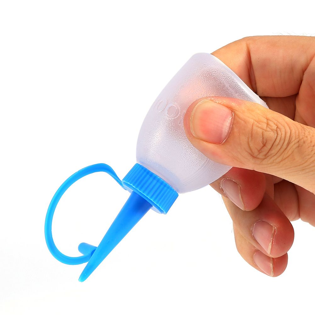 6Pcs/bag 30ML Industrial Glue Gel Oil Plastic Squeeze Empty Bottle Jet Dispenser