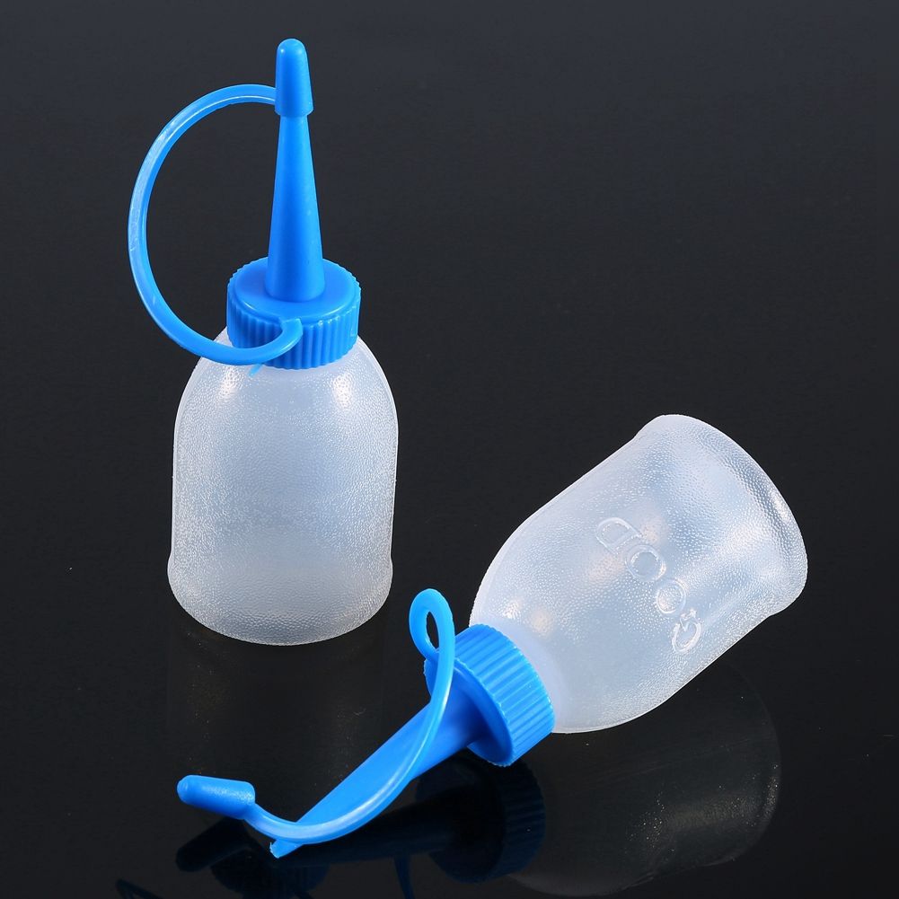 6Pcs/bag 30ML Industrial Glue Gel Oil Plastic Squeeze Empty Bottle Jet Dispenser