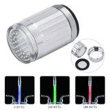 3 Color LED Light Changing Glow Temperature Sensor Shower Stream Water Faucet Tap For Kitchen - Extra Image