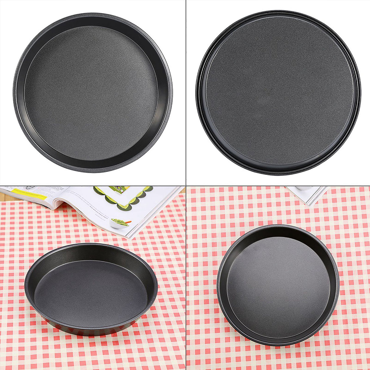 9 Inch Carbon Steel Nonstick Round Pizza Pan Microwave Oven Baking Dishes Pans Pie Tray Baking