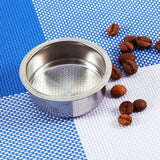 Stainless Steel Coffee 2 Cup Pressurized Filter Basket Strainer - Close-Up Angle