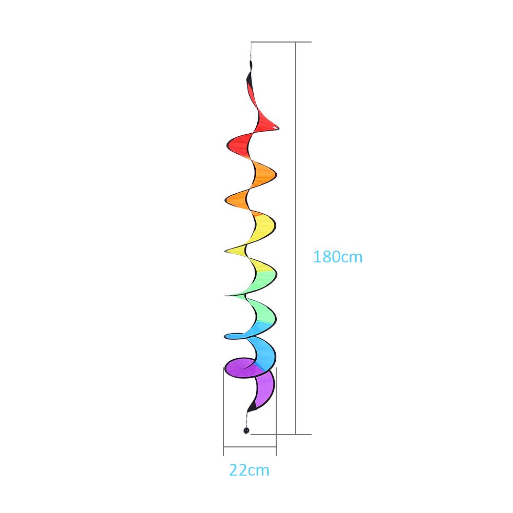 Foldable 140cm Spiral Windmill Colorful Wind Spinners Tent Garden Yard