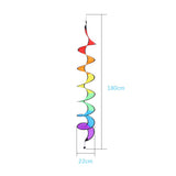 Foldable 140cm Spiral Windmill Colorful Wind Spinners Tent Garden Yard - Front View