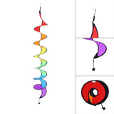 Foldable 140cm Spiral Windmill Colorful Wind Spinners Tent Garden Yard