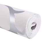 Luxury Embossed Nonwoven Bedroom 3D Vertical Wallpaper Home Decor Silver - Front View