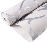 Luxury Embossed Nonwoven Bedroom 3D Vertical Wallpaper Home Decor Silver