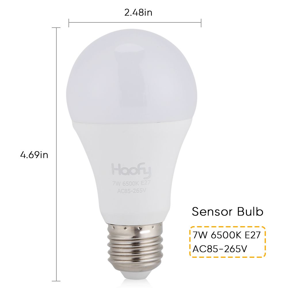 Dusk to Dawn Light Bulb, EECOO 7W Smart Sensor LED Bulbs Built in Photosensor Detection with Au
