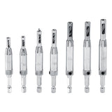 7 Sizes Hole Saw Centering Hinge Twisted Drill Bits DIY Woodwork Reaming Cabinet Tools