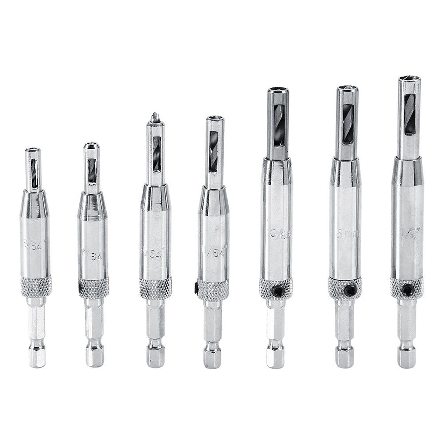 7 Sizes Hole Saw Centering Hinge Twisted Drill Bits DIY Woodwork Reaming Cabinet Tools