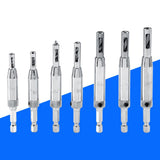 7 Sizes Hole Saw Centering Hinge Twisted Drill Bits DIY Woodwork Reaming Cabinet Tools - Extra Image