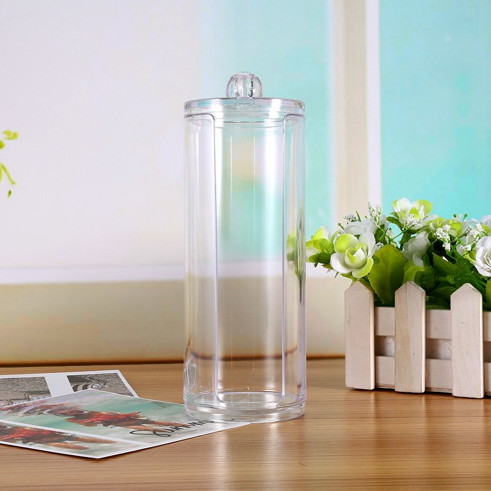 Acrylic Makeup Cotton Pads Box Cases Holder Cosmetic Organizer Storage Container