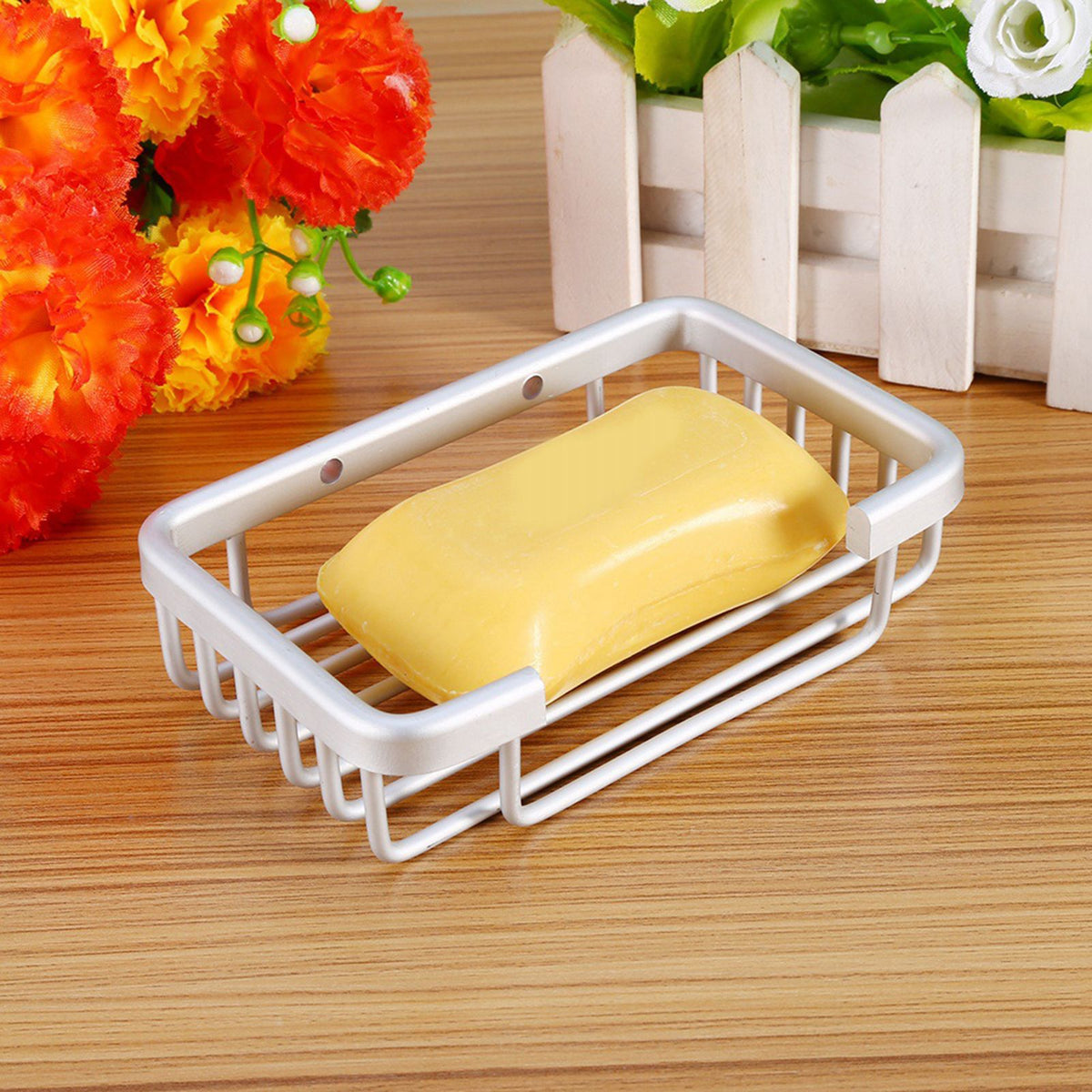 Household Wall‑Mounted Draining Soap Dish Box Holder Container Bathroom Accessory
