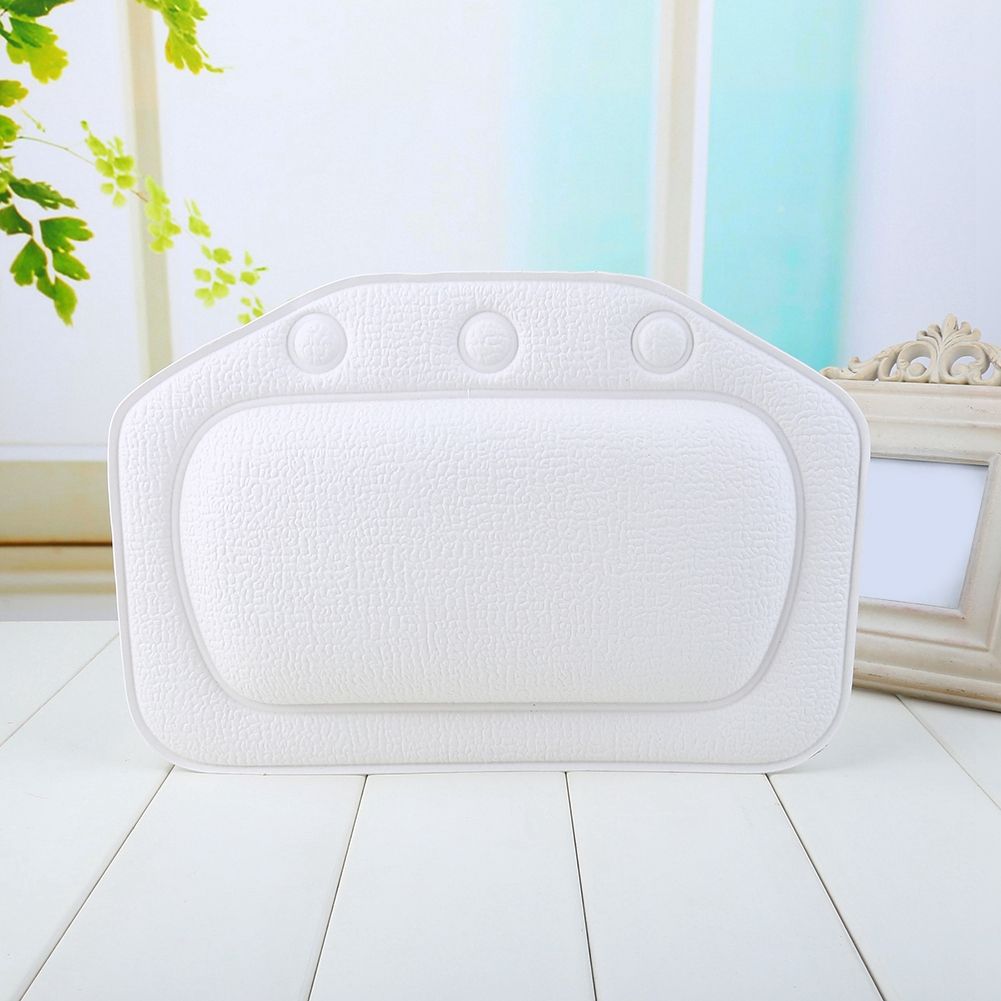 Bathroom Pillow Bathtub Head Rest Foam Design Spa Neck Cushion With Suction Cup