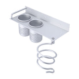 Wall Storage Organizer Holder Hairdryer Holder Toothbrush Toilet - Top-Down View
