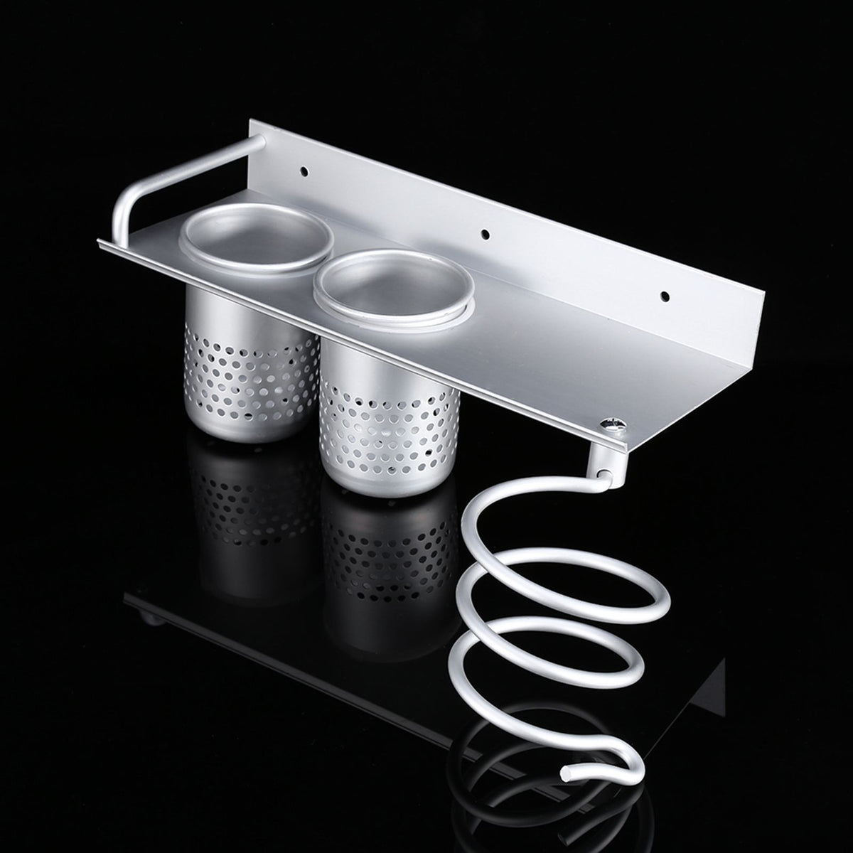 Wall Storage Organizer Holder Hairdryer Holder Toothbrush Toilet