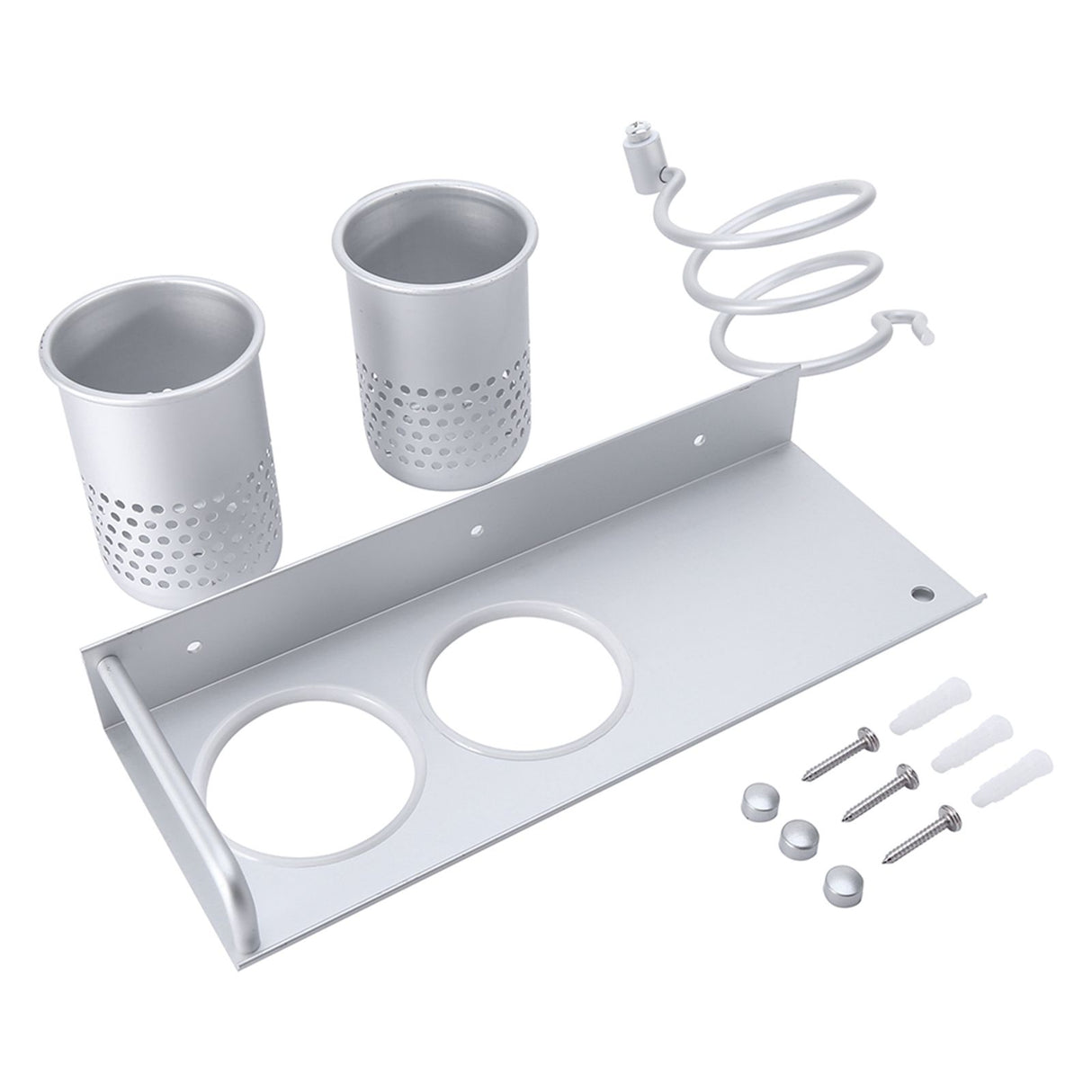 Wall Storage Organizer Holder Hairdryer Holder Toothbrush Toilet