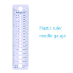 Plastic Knitting Needle Gauge Ruler Inch cm Sewing Tools US UK Canada Sizes 2-10mm