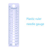 Plastic Knitting Needle Gauge Ruler Inch cm Sewing Tools US UK Canada Sizes 2-10mm