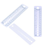 Plastic Knitting Needle Gauge Ruler Inch cm Sewing Tools US UK Canada Sizes 2-10mm
