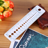 Plastic Knitting Needle Gauge Ruler Inch cm Sewing Tools US UK Canada Sizes 2-10mm