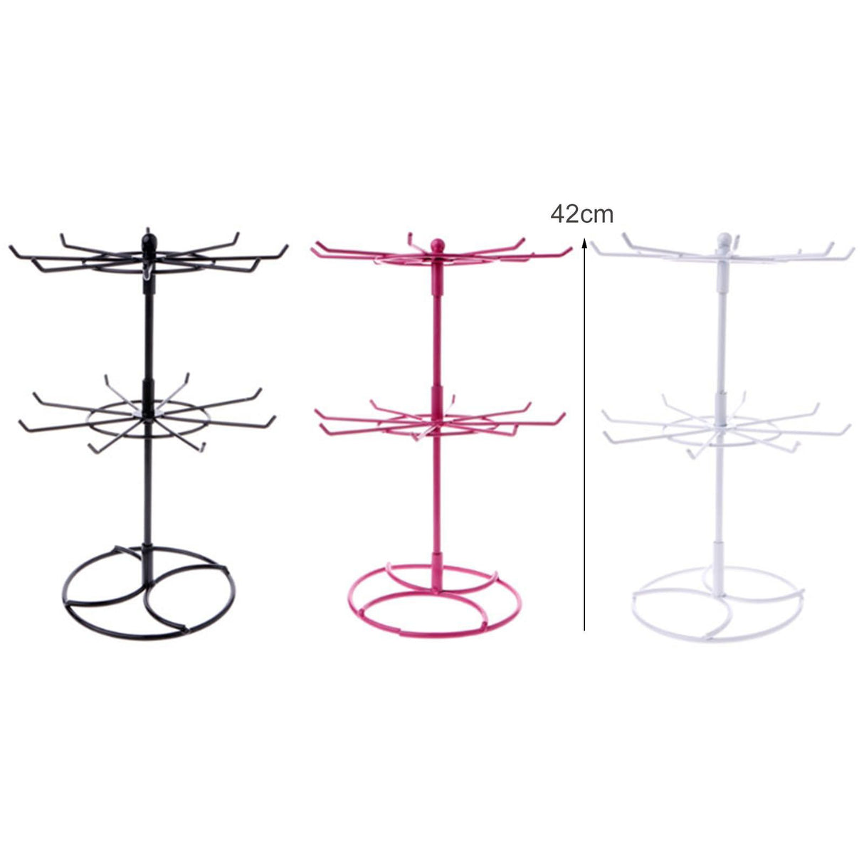 Jewelry Display Rack Double Tier Jewelry Stand Portable Metal Jewelry Rack for Home