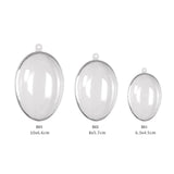 10Pcs Transparent Hollow Oval Ornaments Balls Plastic Egg Shaped Balls Preserved Flower Easter Decoration