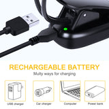 Reading Light, 14 LED USB Rechargeable and Eyecare Book Light, Flexible Clip Reading Lamp - Side View