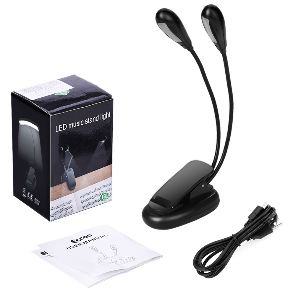 Reading Light, 14 LED USB Rechargeable and Eyecare Book Light, Flexible Clip Reading Lamp