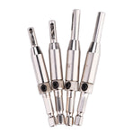 4pcs Hex Shank Self Centering Drill Bit Set Door Window Hinge Hole Puncher Woodworking Tool