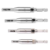 4pcs Hex Shank Self Centering Drill Bit Set Door Window Hinge Hole Puncher Woodworking Tool - Low Angle